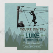 Rope Course Birthday Party Einladung (Vorne/Hinten)
