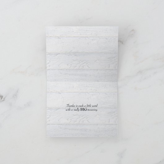 Rope DANKS Text auf Whitewusch Wood Danke Auto (Innenseite)