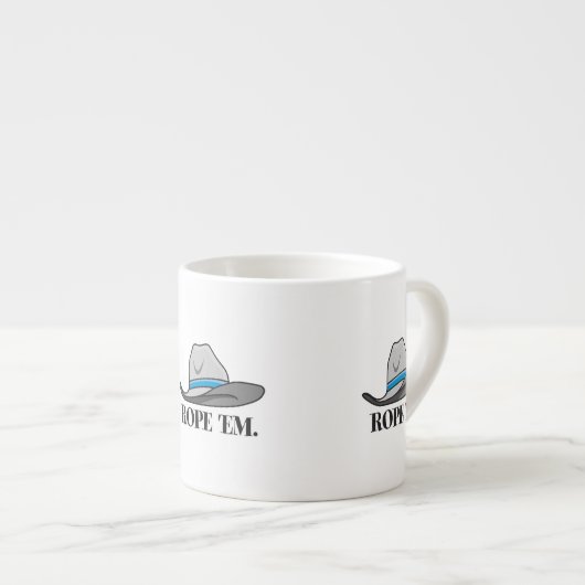 Rope 'Em Western Rodeo Espressotasse (Vorderseite Rechts)