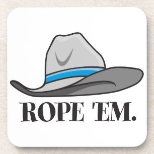 Rope 'Em Western Rodeo Untersetzer