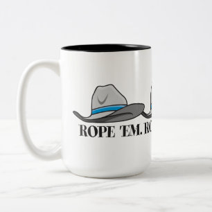 Rope 'Em Western Rodeo Zweifarbige Tasse