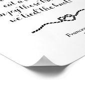 Rope Heart Nautical Wedding Dessert Table Sign Poster (Ecke)