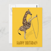 Rope Jumping Giraffe Postkarte (Vorne/Hinten)