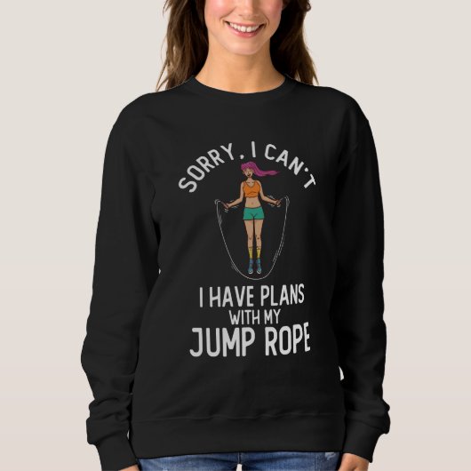 Rope Jumping Skipping Rope Jump Mat Workout Exerci Sweatshirt (Vorderseite)
