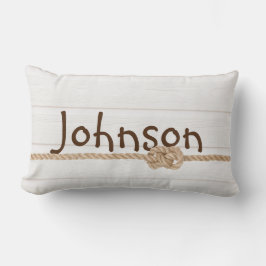 Rope Knot On Whitewash Wood Lendenkissen