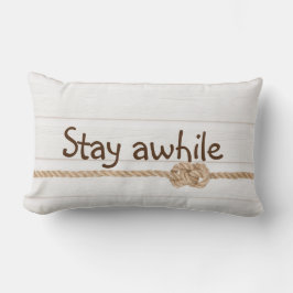 Rope Knot On Whitewash Wood Lendenkissen