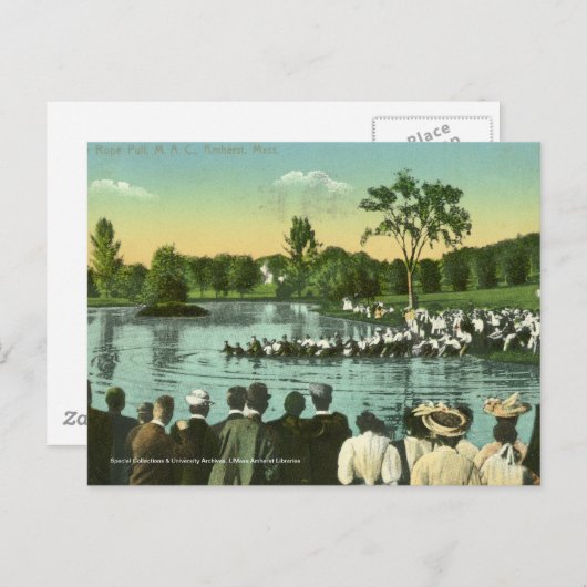 Rope Pull, Campus Pond Postkarte (Vorne/Hinten)