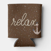 Rope Relax Text mit Anchor Can Cooler Dosenkühler (Vorderseite)