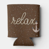 Rope Relax Text mit Anchor Can Cooler Dosenkühler (Rückseite)