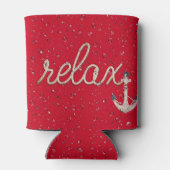 Rope Relax Text mit Anker Dosenkühler (Rückseite)