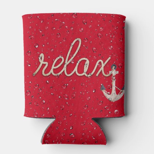 Rope Relax Text mit Anker Dosenkühler (Rückseite)