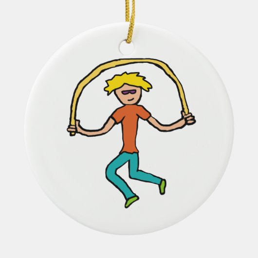 Rope Skipping Keramik Ornament (Vorne)