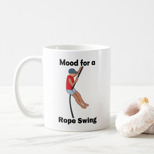 Rope Swing Stimmung Gute Vibes Kaffeetasse (Mit Donut)