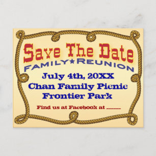 Rope Western Save the Date Ankündigungspostkarte