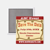 Rope Western Save the Date Magnet (Vorderseite/Rückseite)