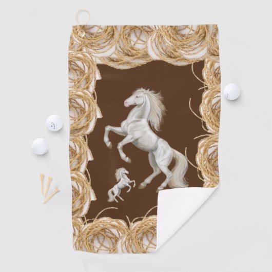 Rope White Horse Golf Handtuch (Insitu)