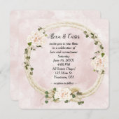 Rope Wreath und Hydrangea Bouquets Einladung (Vorne/Hinten)