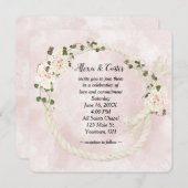 Rope Wreath und Hydrangea Bouquets Einladung (Vorne/Hinten)