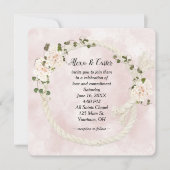 Rope Wreath und Hydrangea Bouquets Einladung (Vorderseite)