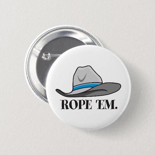 Rope'em Cowboy-Ausrüstung Button (Vorne & Hinten)