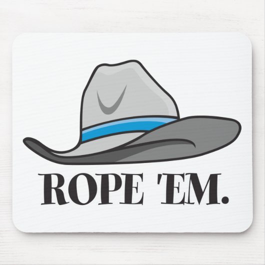 Rope'em Cowboy-Ausrüstung Mousepad (Vorne)