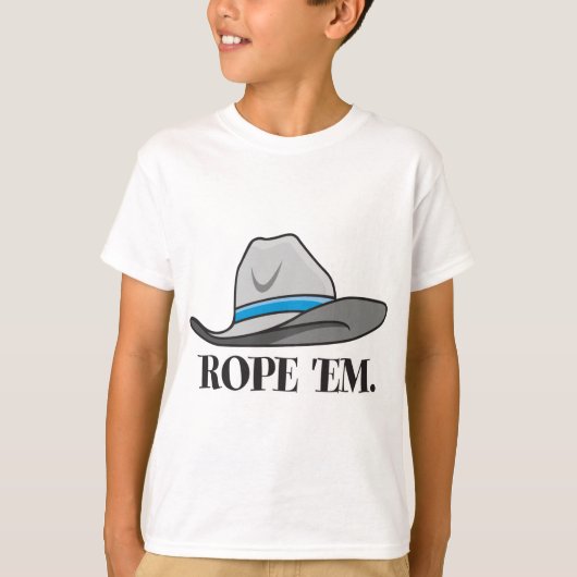 Rope'em Cowboy-Ausrüstung T-Shirt (Vorderseite)