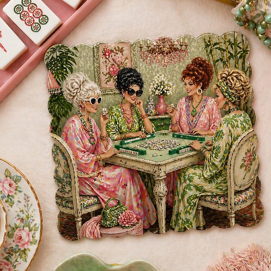 Roper Romp Mahjong Party Untersetzer