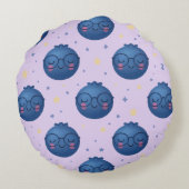 ropiCool Blueberry - Niedliches Fruchtzeichen mit  Rundes Kissen (Rückseite)
