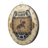 Roping Cowboy ADD NAME Western Familienhorde Dartscheibe (Vorderseite rechts)