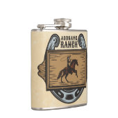 Roping Cowboy ADD NAME Western Familienhorde Flachmann (Rechts)