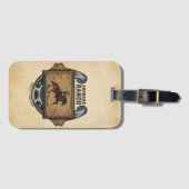 Roping Cowboy ADD NAME Western Familienhorde Gepäckanhänger (Vorderseite (Horizontal))