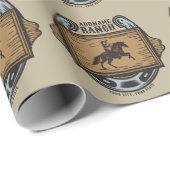 Roping Cowboy ADD NAME Western Familienhorde Geschenkpapier (Rolleneckpunkt)