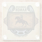 Roping Cowboy ADD NAME Western Familienhorde Glasuntersetzer (Rückseite)