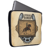 Roping Cowboy ADD NAME Western Familienhorde Laptopschutzhülle (Vorne Rechts)