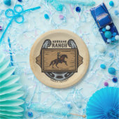 Roping Cowboy ADD NAME Western Familienhorde Pappteller (Party)