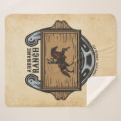 Roping Cowboy ADD NAME Western Familienhorde Sherpadecke (Vorderseite (Horizontal))