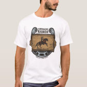 Roping Cowboy ADD NAME Western Familienhorde T-Shirt (Vorderseite)