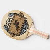 Roping Cowboy ADD NAME Western Familienhorde Tischtennis Schläger (Seitenansicht)