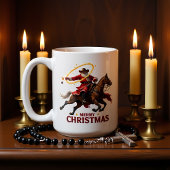 Roping Cowboy Christmas Rider Kaffeetasse