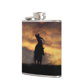 Roping Cowboy Flask Flachmann (Links)