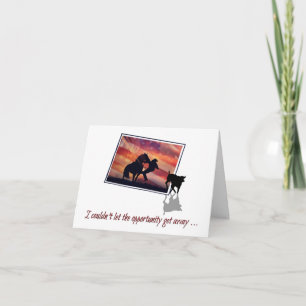 Roping Cowboy Happy Birthday Card Karte