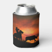 Roping Cowboy Horse und Steer Dosenkühler (Kanne Vorderseite)