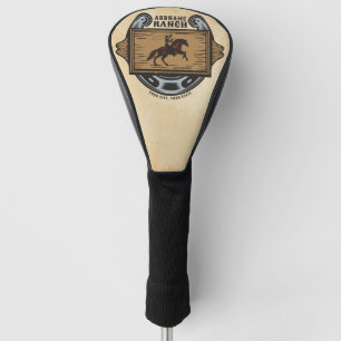 Roping-Cowboy NAME HINZUFÜGEN Western Family Horse Golf Headcover