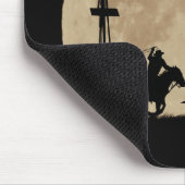 Roping Cowboys im Mondlicht Mousepad (Ecke)