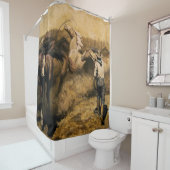 "Roping Palomino" Western Kunst von Maynard Dixon Duschvorhang (Beispiel)