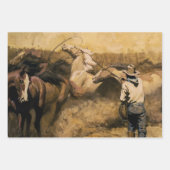 "Roping Palomino" Western Kunst von Maynard Dixon Geschenkpapier Set (Vorderseite 3)