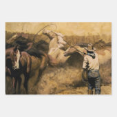 "Roping Palomino" Western Kunst von Maynard Dixon Geschenkpapier Set (Vorderseite)