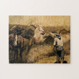 "Roping Palomino" Western Kunst von Maynard Dixon Puzzle