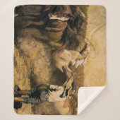 "Roping Palomino" Western Kunst von Maynard Dixon Sherpadecke (Vorderseite)