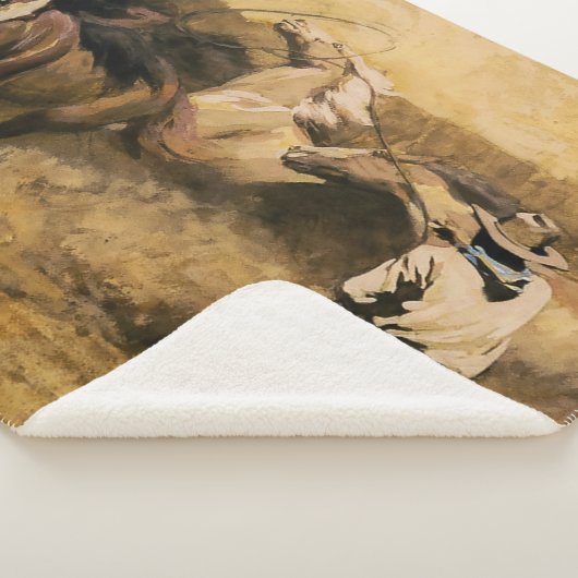 "Roping Palomino" Western Kunst von Maynard Dixon Sherpadecke (3/4)